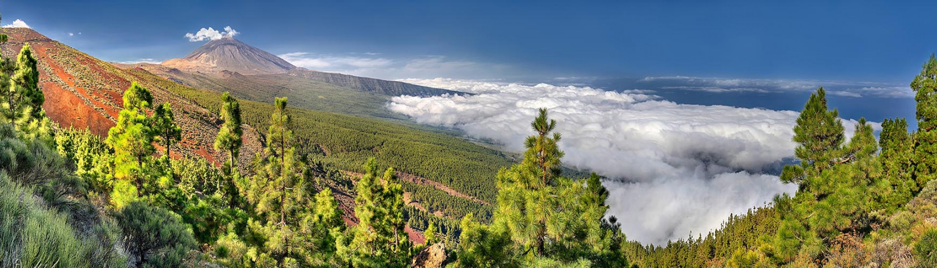 Clear skies near Mount Teide – a symbol of Canary Islands’ year-round sunshine Clear sunny weather around Mount Teide with blue skies