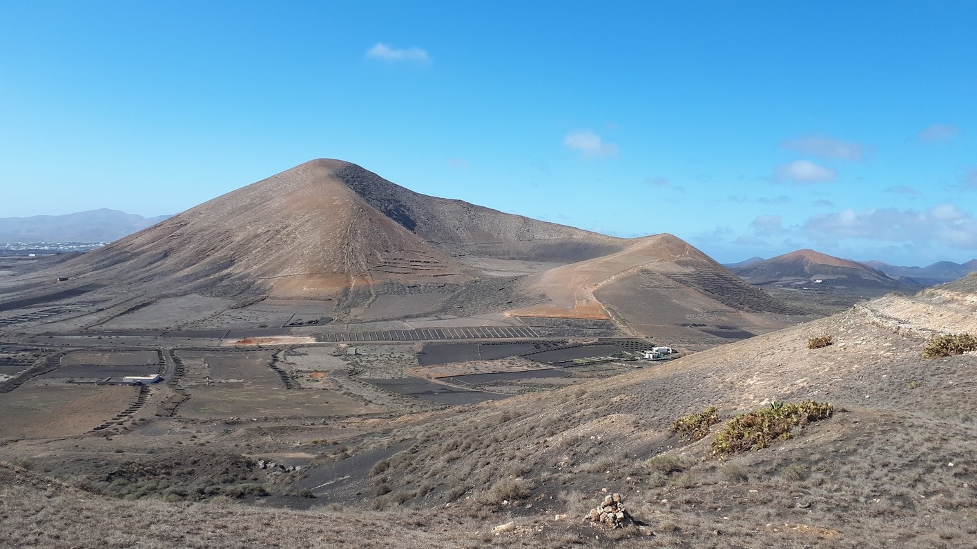 Volcanic landscapes and warm weather in Lanzarote Sunny volcanic scenery in Lanzarote