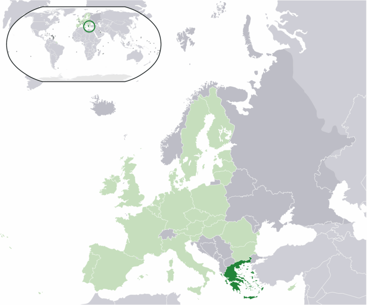 Where Is Greece Located in Europe Map showing the location of Greece in Europe and the Mediterranean region