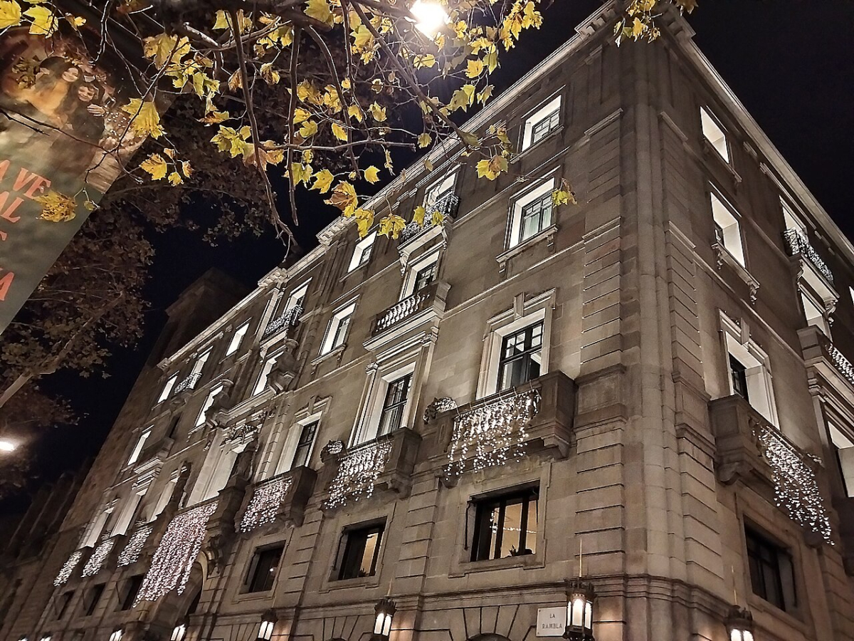 Hotel 1898 — La Rambla Hotel 1898 exterior on La Rambla at night