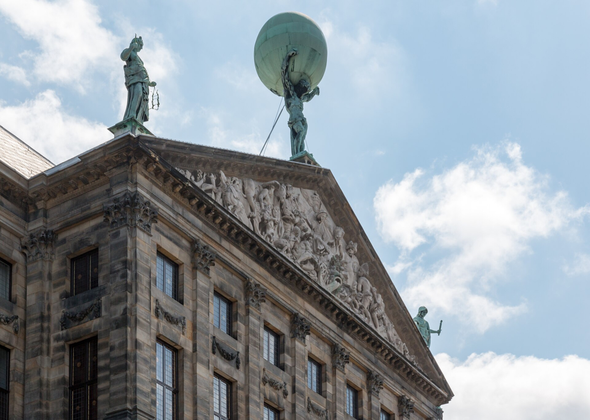 Architectural detail of the Royal Palace Amsterdam. Architectural detail of the Royal Palace Amsterdam.