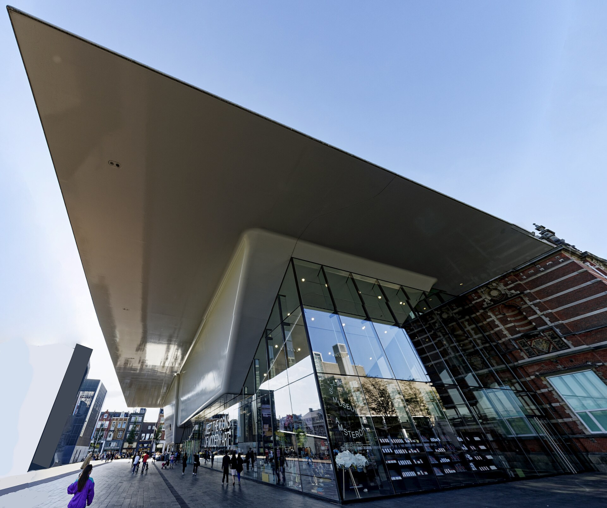 The modern wing of the Stedelijk Museum. The modern wing of the Stedelijk Museum.