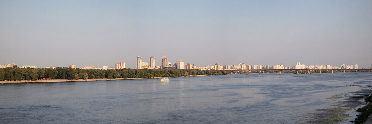 Panoramic view of the Dnipro in Kyiv in 2013 Panoramic view of the Dnipro in Kyiv in 2013