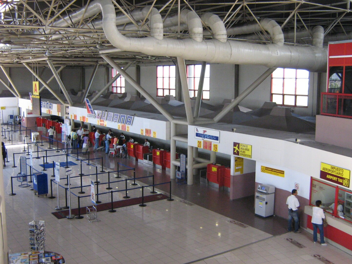 Interior view of Havana’s José Martí Airport Terminal 3