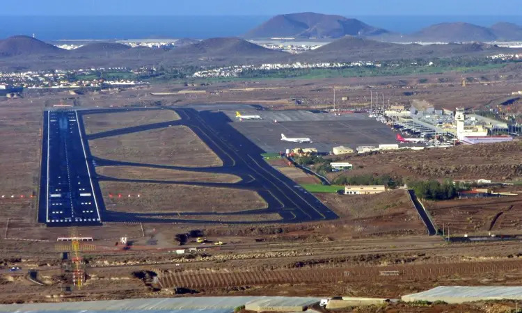 Tenerife South Airport (TFS) – main international gateway to the Canary Islands Tenerife South Airport runway near the Atlantic coast
